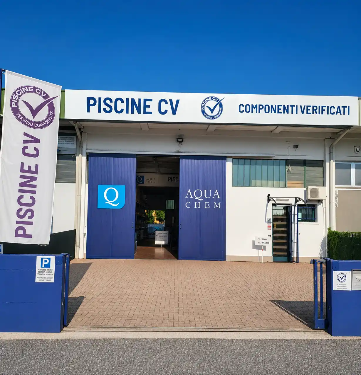 Sede operativa Piscine CV e Centro Testing di Zero Branco